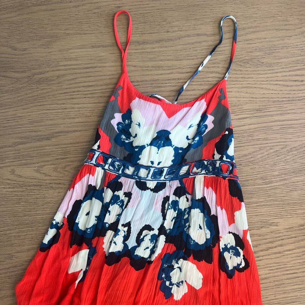 {intimately by free people} flowy red cross back dress